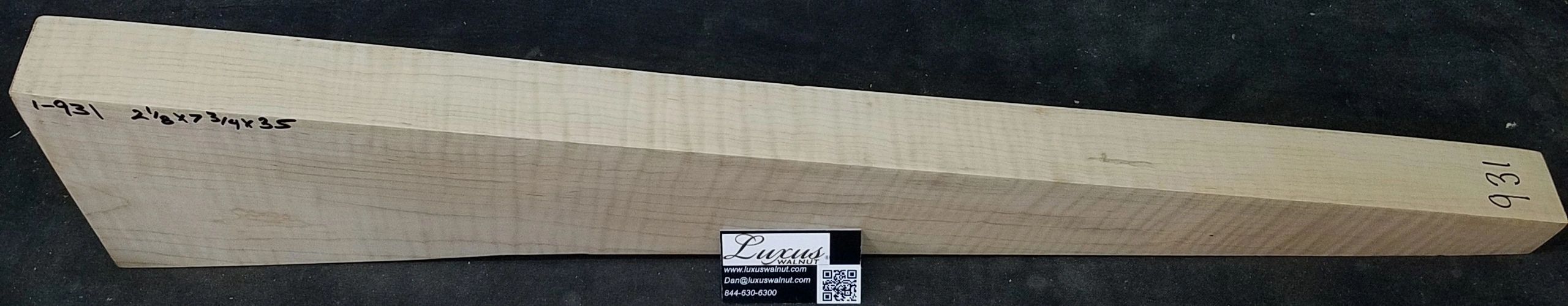 Curly Maple Rifle Blank # 1-931