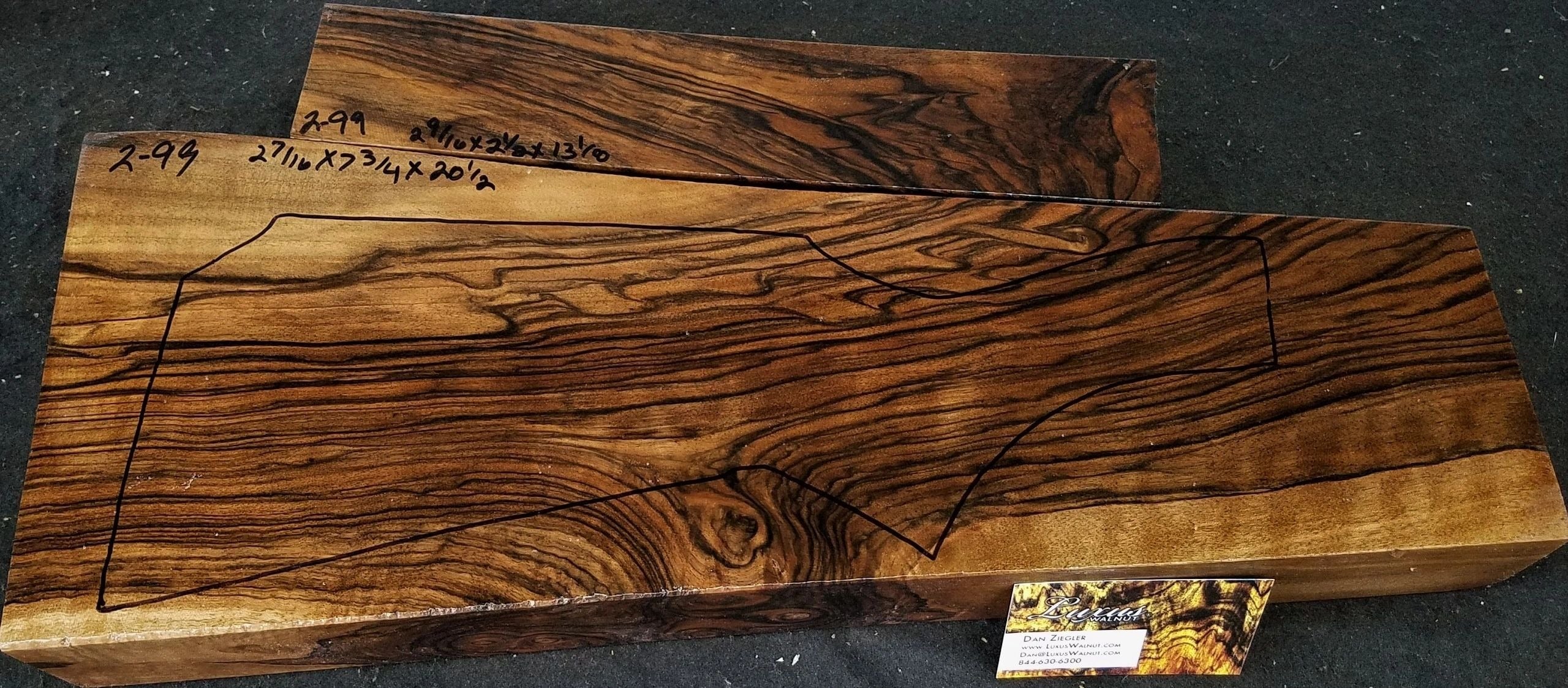 2-Piece Shotgun / Double Rifle Blank #2-99