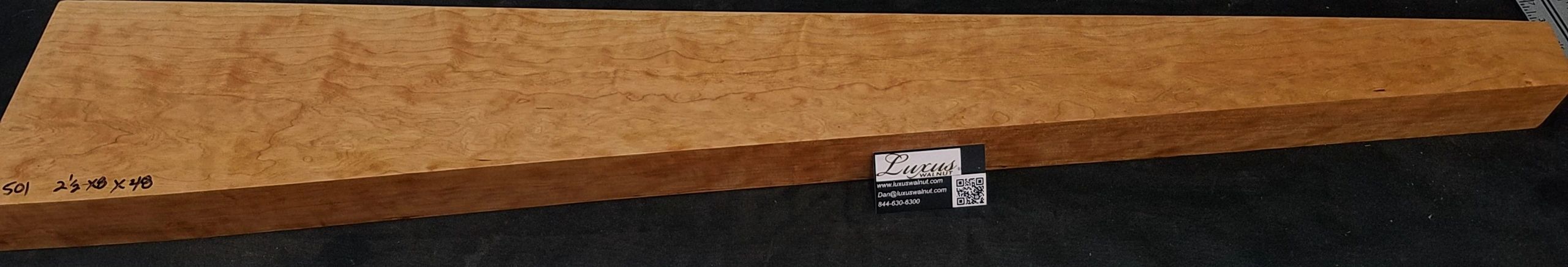 Stutzen/Mannlicher length Curly Cherry Rifle Blank # 1-501