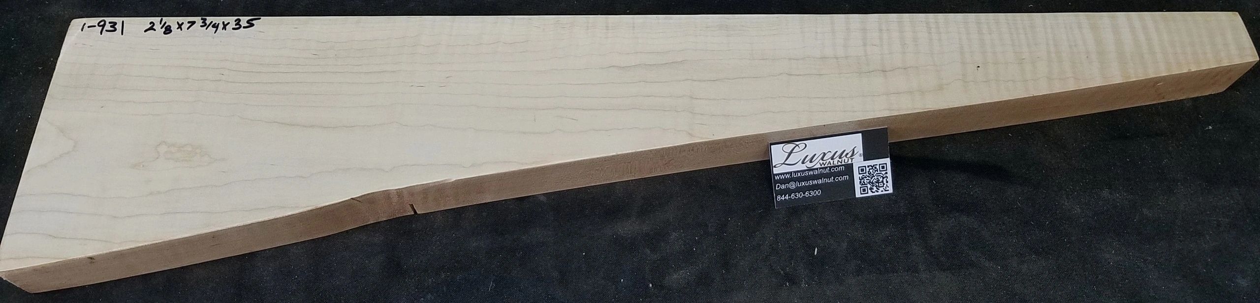 Curly Maple Rifle Blank # 1-931